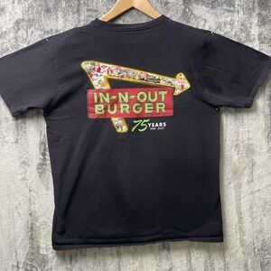 In And‎ Out Burger T Shirt  Size L Black  Made In USA